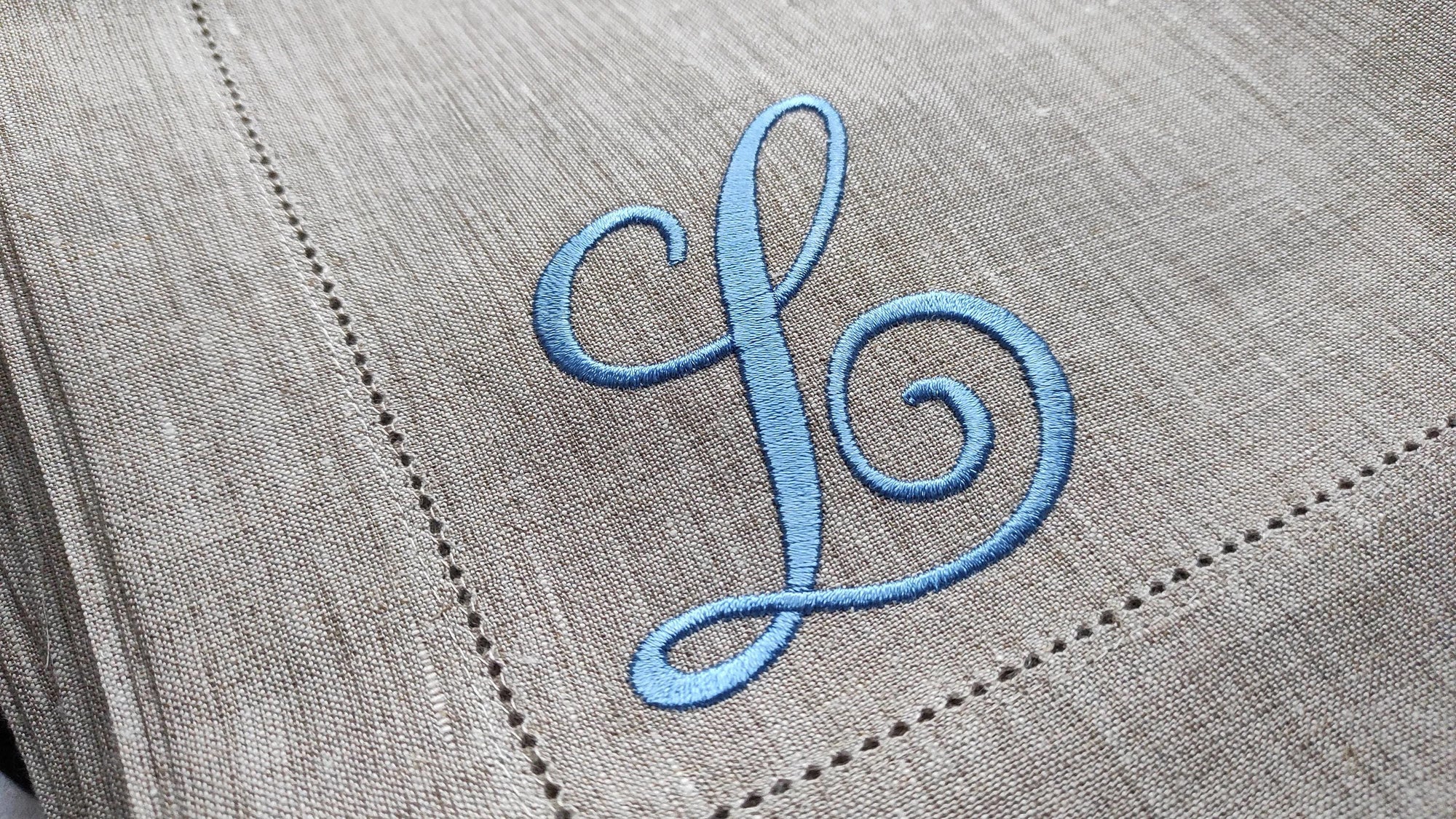 Personalized Monogrammed Linen Napkins, Monogrammed Linen Napkins, Customized Linen Napkins