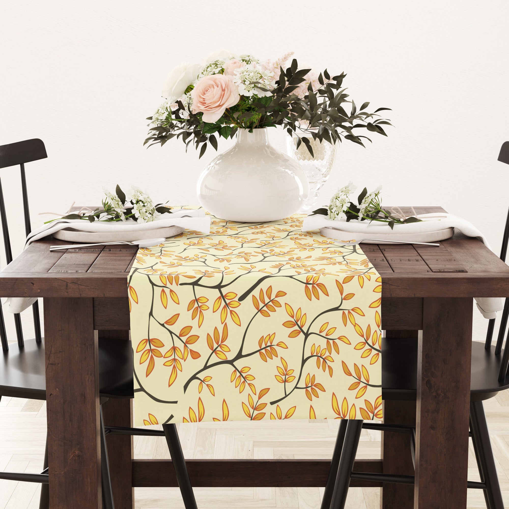 Fall Leaves Table Runner, Thanksgiving Fall Table Runner, Autumn Table Runner, Fall Table Decor, Thanksgiving Gift, Thanksgiving Party Table