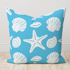Nautical Pillow Cover, Anchor Pillowcase, Coastal Pillow Case, Seahorse Cushion Cover, Dolphin Throw Pillow Cover, Starfish Pillow Case