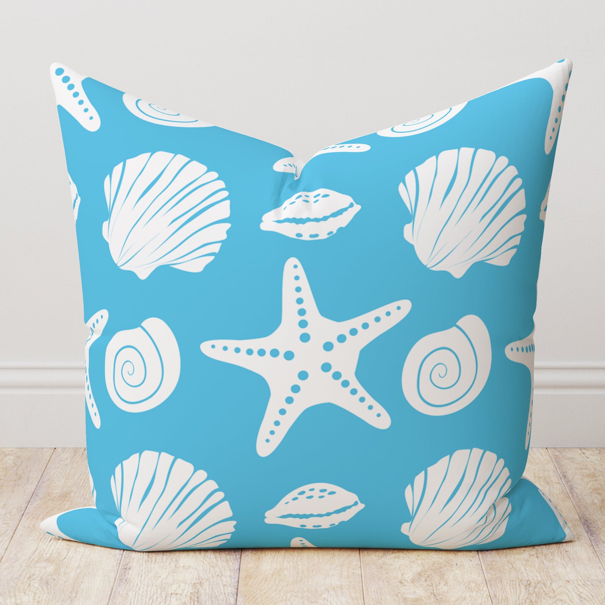 Nautical Pillow Cover, Anchor Pillowcase, Coastal Pillow Case, Seahorse Cushion Cover, Dolphin Throw Pillow Cover, Starfish Pillow Case