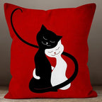 Cat Pillow Cover, Cute Cat Pillowcase, Cute Animal Home Decor, Print Pillow, Animal Pattern Pillow Covers, Pet Pillow Covers