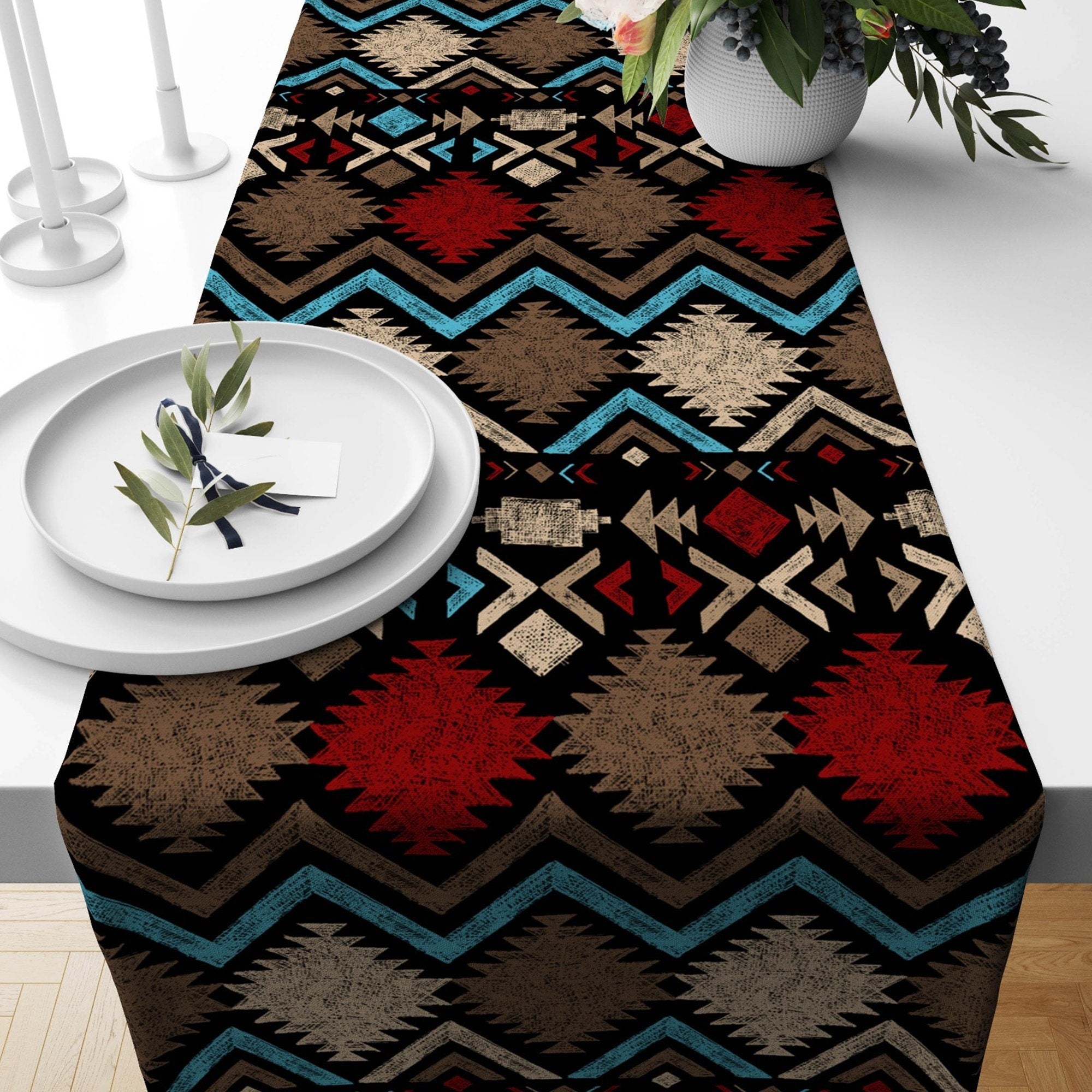 Ethnic Table Runners, Rug Table Runner, Authentic Table Runner, Kilim Table Runner, Southwestern Table Runner