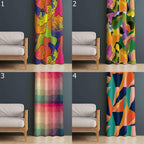 Boho Curtains, Decorative Curtain, Bohemian Window Curtains, Boho Bedroom Curtain, Geometric Pattern Printed Curtain, Boho Printed Curtain
