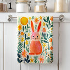 Easter Bunny Dish Towel, Cute Easter Decorative Tea Towel, Easter Fingertip Towels, Bunny Fingertip Towels, Cute Easter Bunny Tea Towels