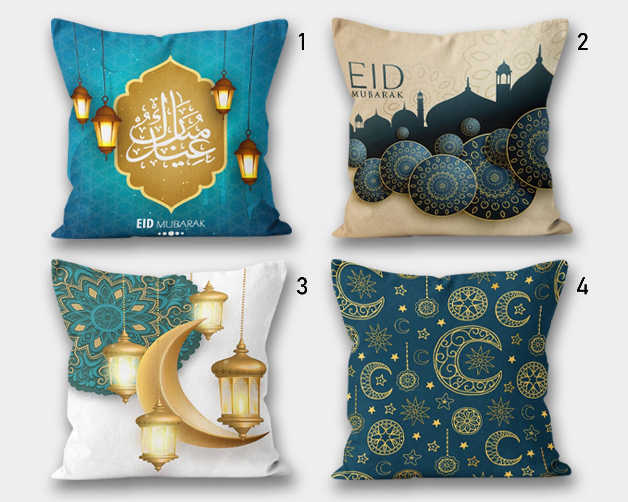 Ramadan Pillow Cover, Eid Mubarak Pillow Cover, Islamic Cushion Case, Ramadan Gifts for Muslims, Ramadan Kareem Throw Pillow Covers