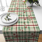 Christmas Berry Table Runner, Holly Pine  Berry Table Runner, Xmas  Berry Table Runner, Christmas Party Berry Table Runner