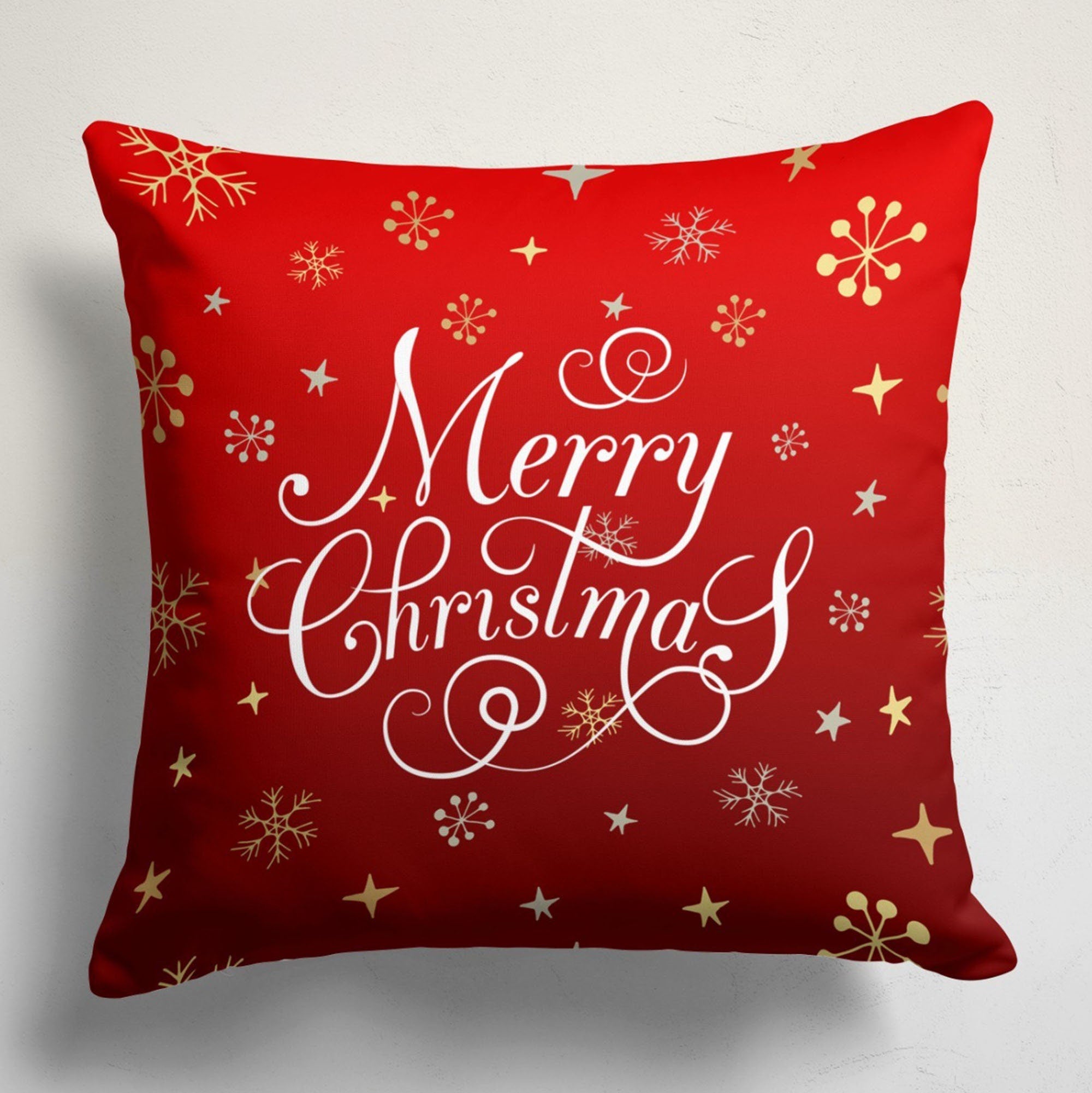 Christmas Pillowcase, Xmas Holiday Throw Pillow, Merry Christmas Pillow Cover, Xmas Holiday Decor, Christmas Decor, New Year's Gift