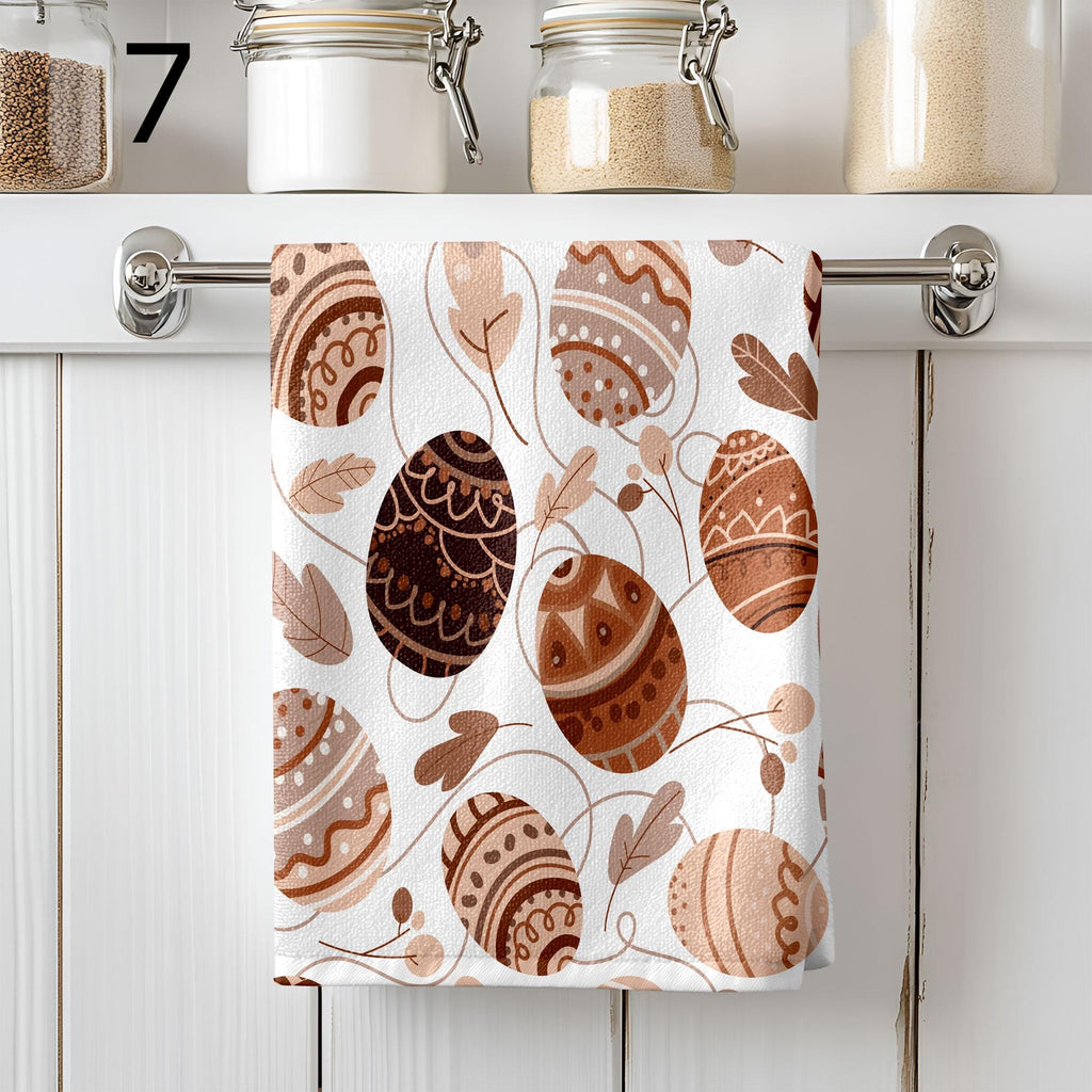 Colorful Eggs Tea Towels, Happy Easter Tea Towels, Easter Eggs Dish Towel, Easter Kitchen Towels, Easter Eggs Hand Towel