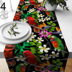 Rose Table Runner, Floral Table Runners, Flowers Print Table Runner, Purple Table Runner, Tropical Table Runner, Exotic Plants Runners