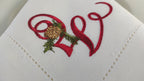 Christmas Monogrammed Napkins, Personalized  Linen Napkins, Xmas Monogrammed Napkins, Christmas Custom Linen Napkin