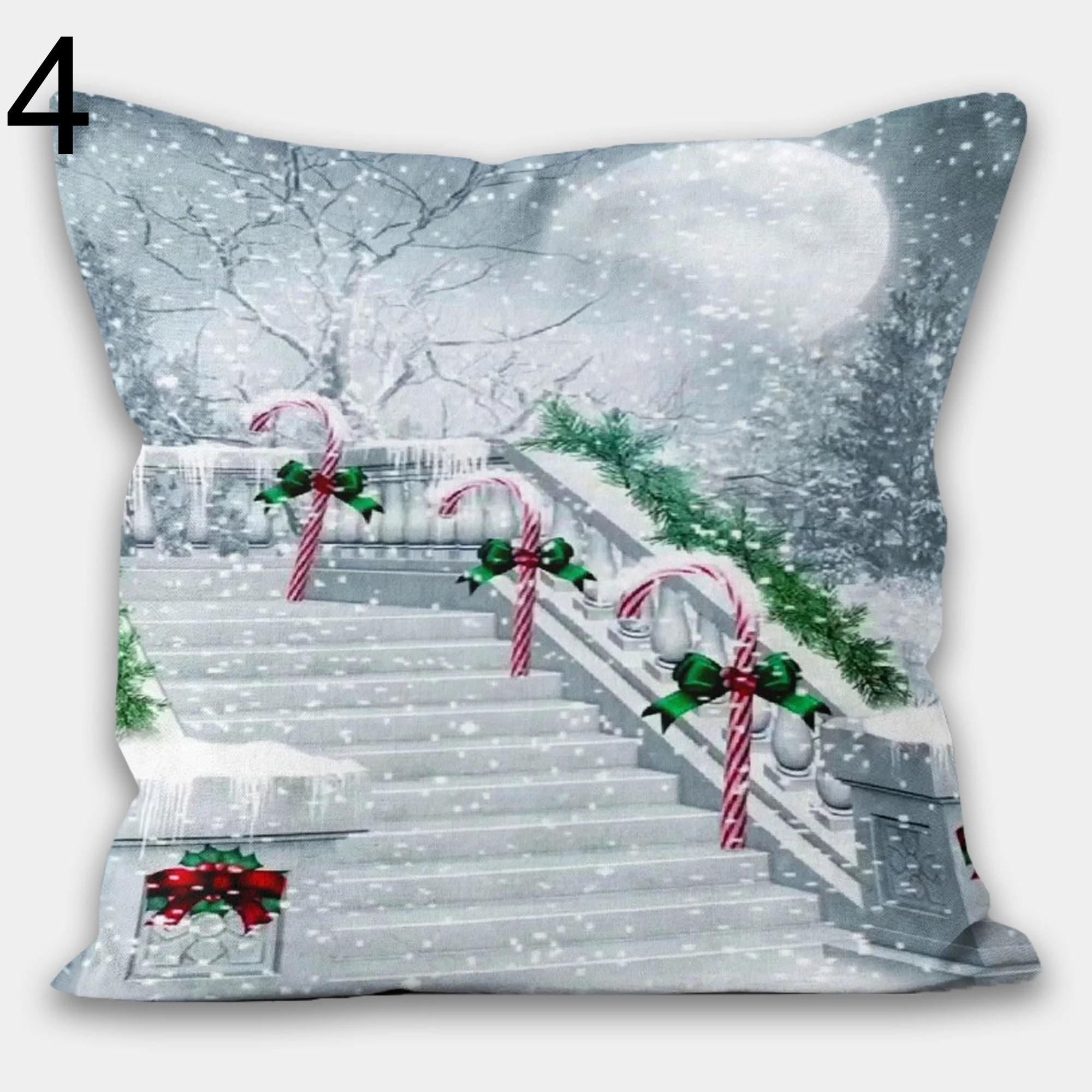 Christmas Pillowcase, Snowman Christmas Pillow Cover, Snowflakes Christmas Pillow Cover, Xmas Holiday Decor, Christmas Home Decor