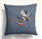 Winter Cute Birds Pillow Covers, Xmas Animals Throw Pillow Cover, Winter Holly Pillowcase, Christmas Pillow Case, Winter Animals Pillow
