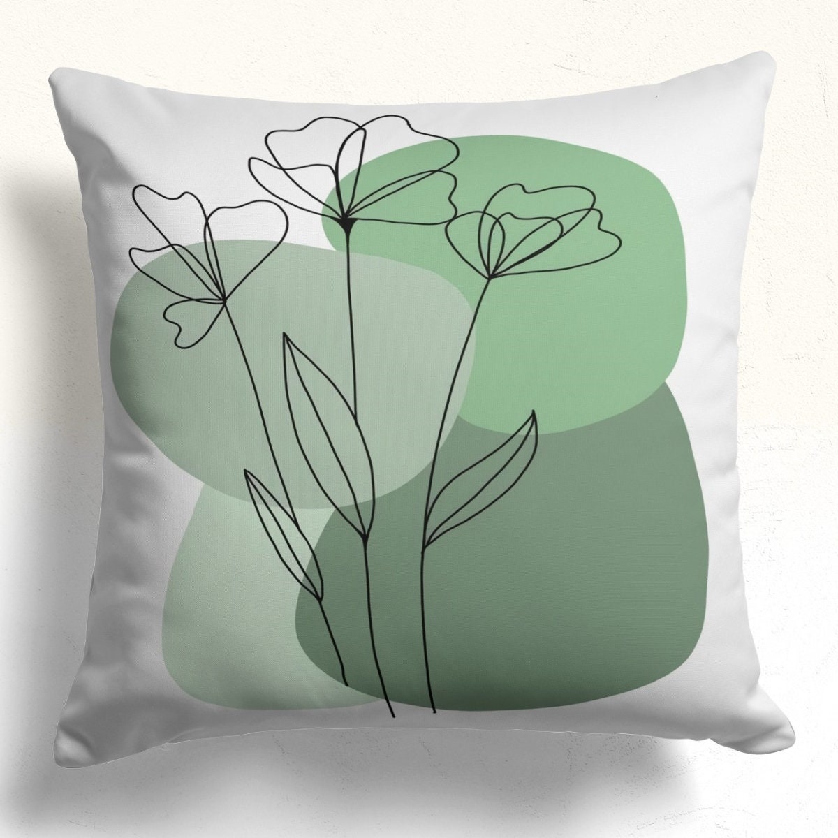 Modern Abstract Leaves Pillow Case, Minimalist Abstract Leaves Cushion Covers, Abstract Leaf Pillowcase, Abstract Leaves Throw Pillow Cover