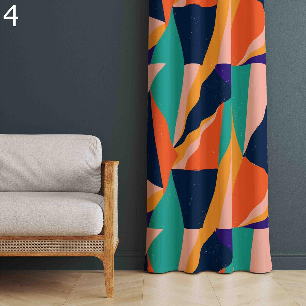 Boho Curtains, Decorative Curtain, Bohemian Window Curtains, Boho Bedroom Curtain, Geometric Pattern Printed Curtain, Boho Printed Curtain