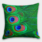Christmas Home Decor Peacock Pillow Case, Peacock Throw Pillow Cover, Peacock Feather Pillow Covers, Peacock Feather Cushion Covers