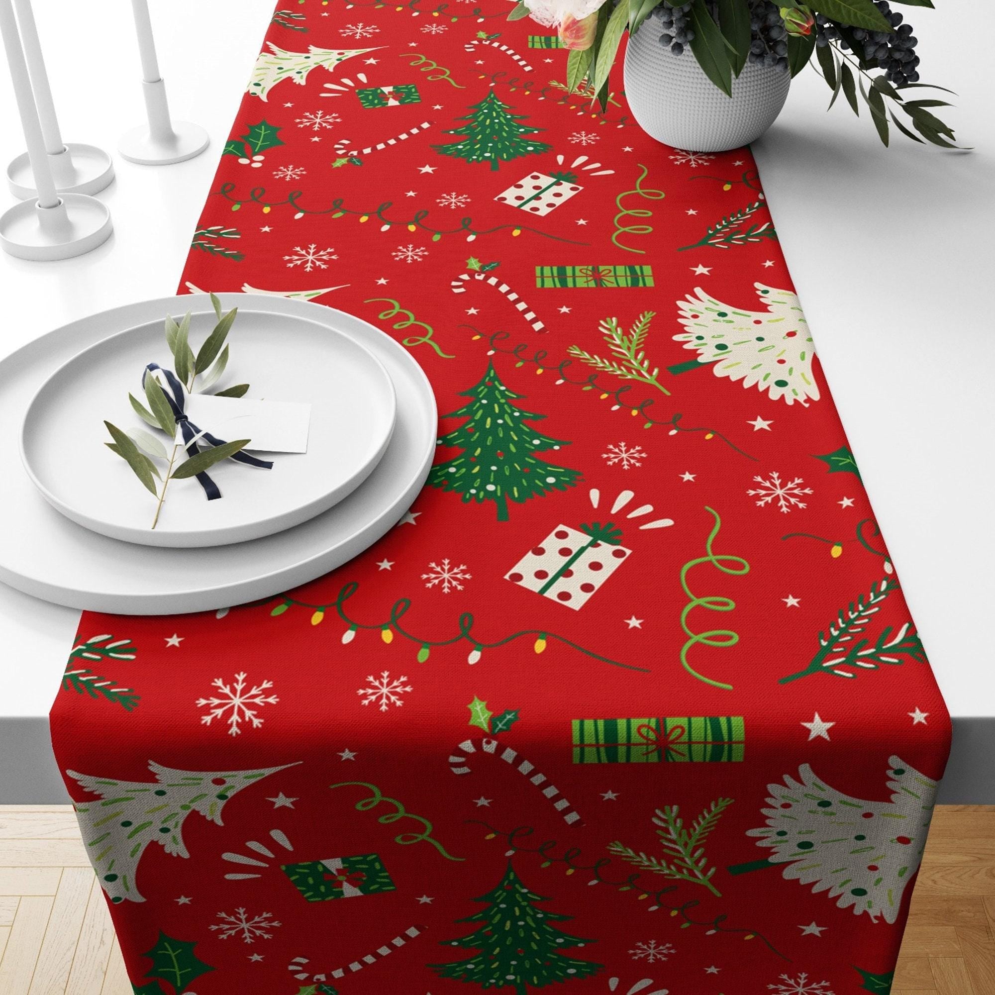 Christmas Table Runner, Santa Claus Table Runner, Xmas Table Runner, Christmas Table Decoration, Christmas Party Table, Christmas Gift