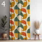 70s Retro Curtain Panels, MCM Grommet Curtain, Mid Century Modern Print Drapes, Retro Vintage Curtains, 80s Retro Window Curtains