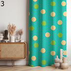 Retro Polka Dot Window Curtains, Mid Century Curtain Panels, Retro Window Drapes, MCM Polka Dot Curtains, 70s Retro Living Room Curtains