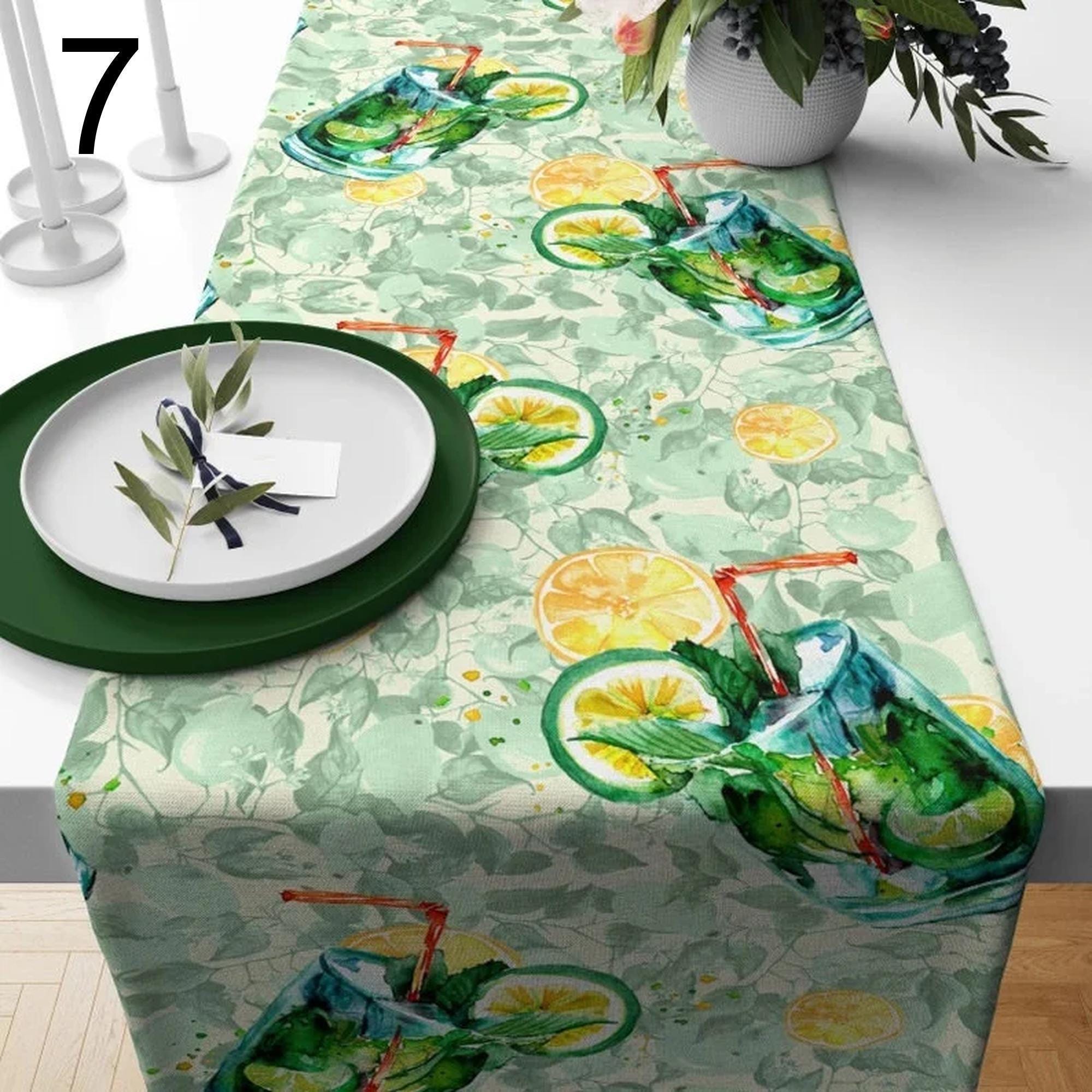 Lemon Table Runner, Yellow Lemon Table Runner, Farmhouse Lemon Table Runner, Lemon Kitchen Dining Table Runner