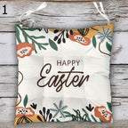 Easter Bunny Patio Cushions, Easter Chair Cushions, Colorful Easter Chair Cushions, Easter Outdoor Seat Pads, Easter Tie-On Chair Pads