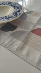 Blue Evil Eye Style Table Runner, Eye Bead Table Runner, Blue Good Luck Table Runners, Eyes Table Runner, Evil Eye Table Decor Runners