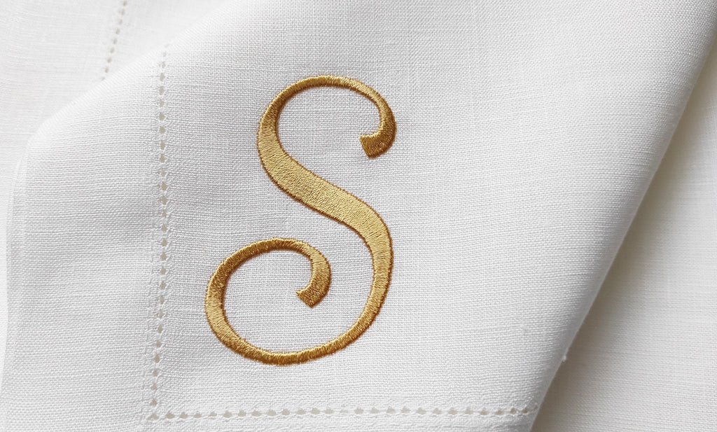 Personalized Monogrammed Linen Napkins, Monogrammed Linen Napkins, Customized Linen Napkins