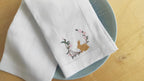 Easter Napkins, Easter Embroidered Linen Napkins, Easter Bunny Linen Napkins, Peter Rabbit Easter Linen Napkins, Easter Party Napkins