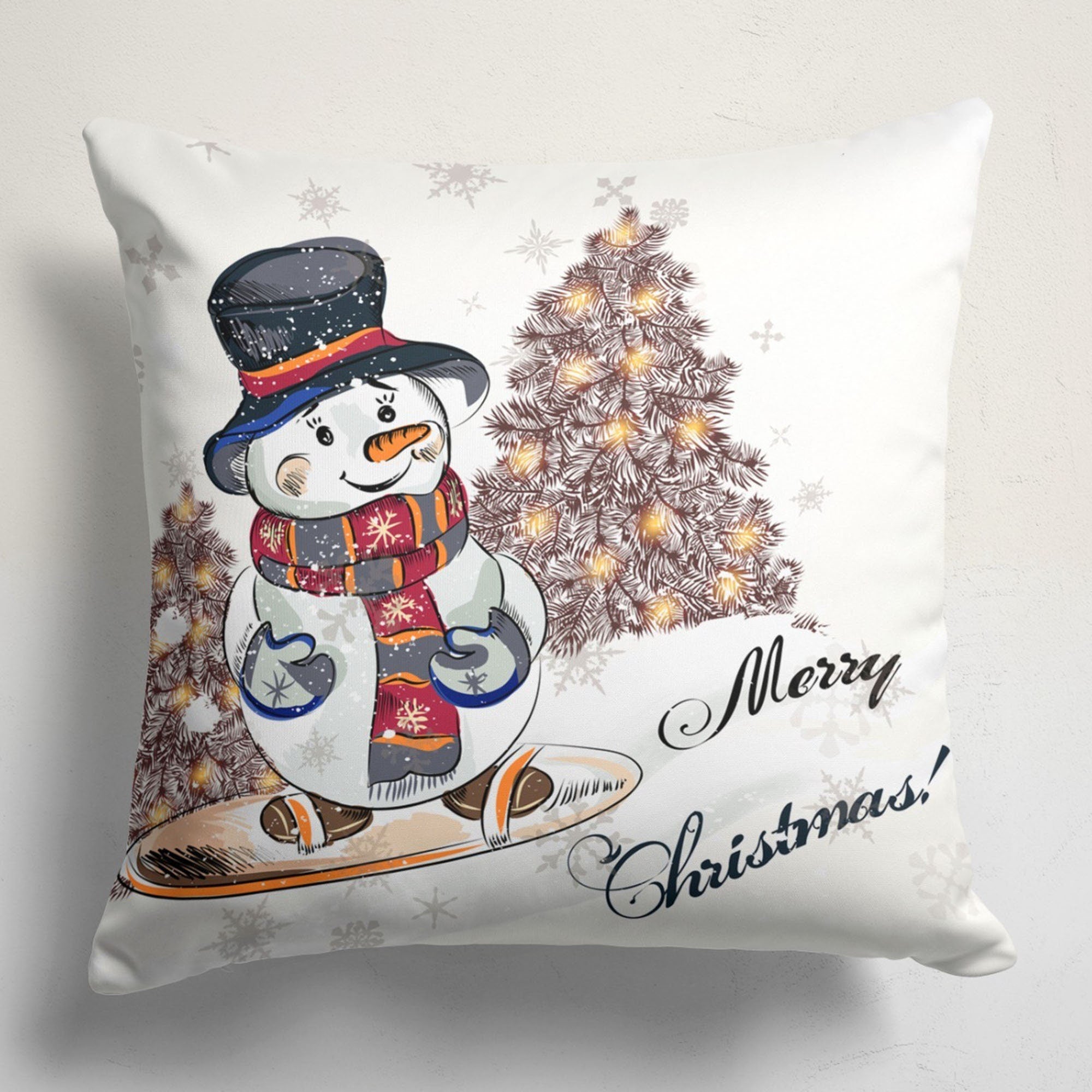 Christmas Pillowcase, Xmas Holiday Throw Pillow, Merry Christmas Pillow Cover, Xmas Holiday Decor, Christmas Decor, New Year's Gift