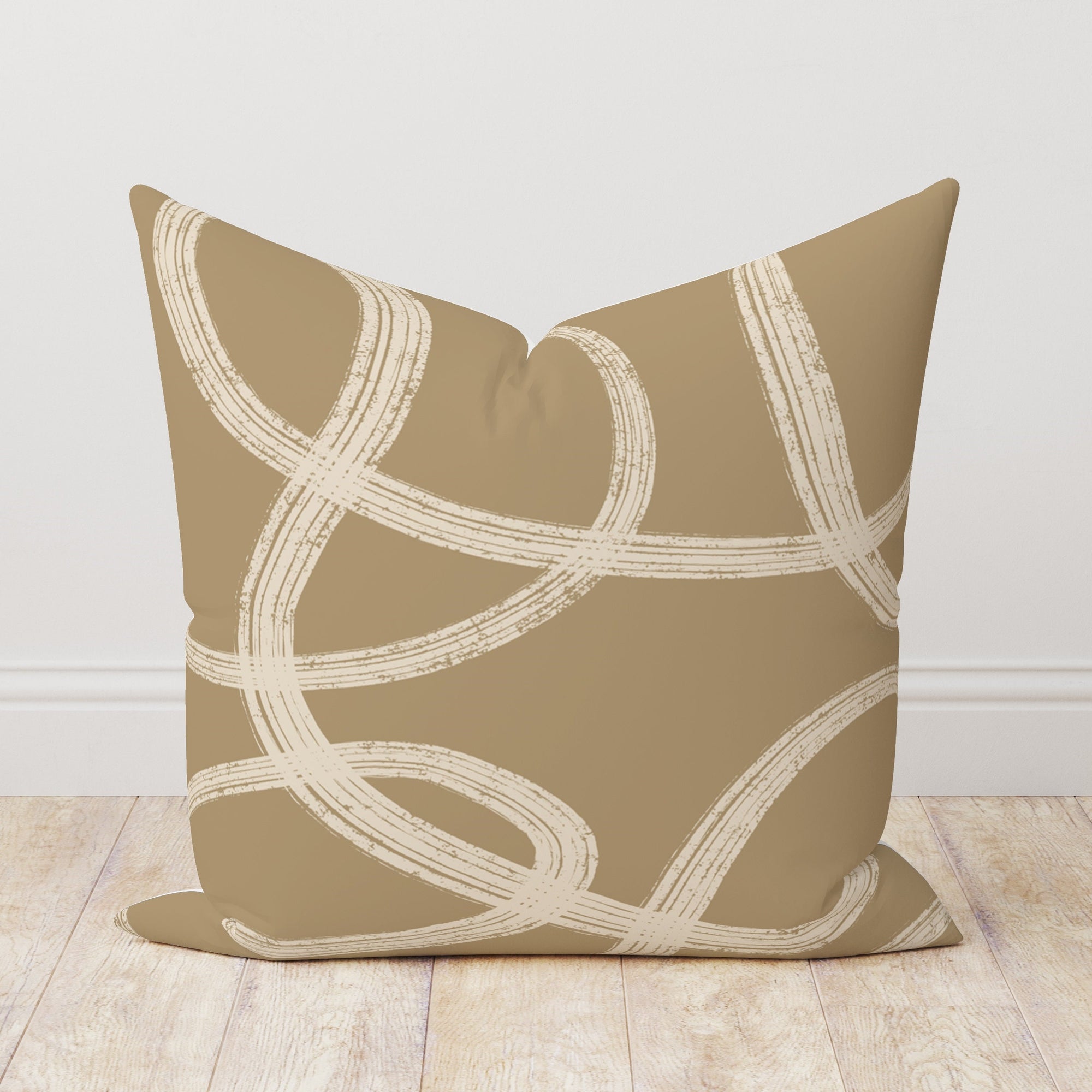 Modern Abstract Pillow Cover, Beige Abstract Throw Pillow Cover, Decorative Beige Pillow Covers, Minimalist Abstract Cushion Cover