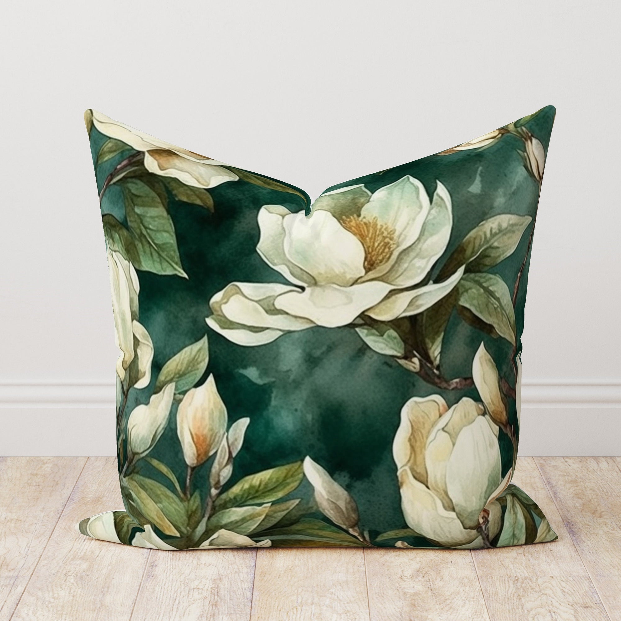 Exotic Flowers Pillowcase, Tropical Green Leaves Pillow Cover, Botanical Cushion Cover, Bird of Paradise Tropic Flowers Throw Pillow Cover