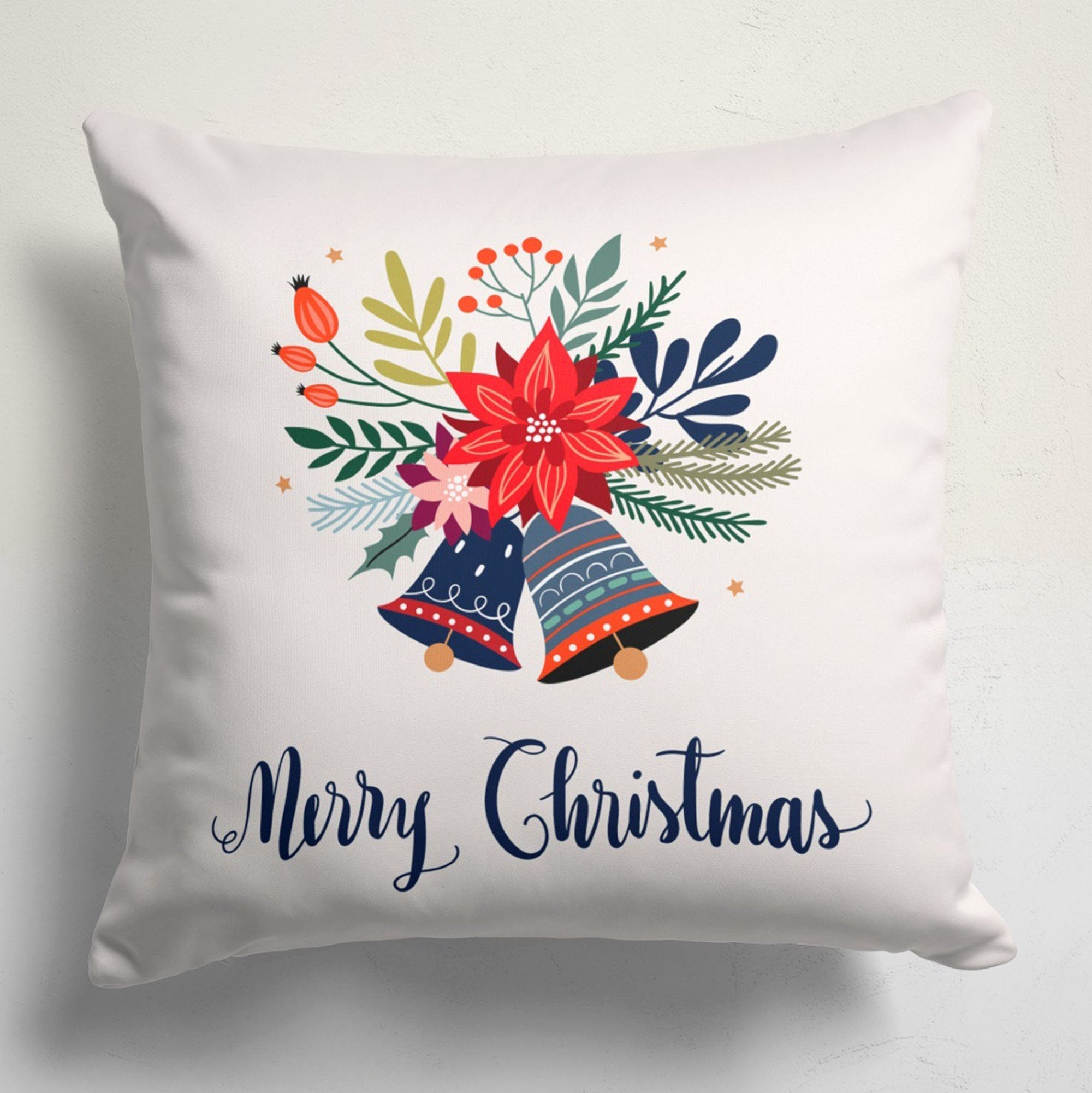 Christmas Pillowcase, Xmas Holiday Throw Pillow, Merry Christmas Pillow Cover, Xmas Holiday Decor, Christmas Decor, New Year's Gift