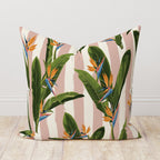 Tropical Flowers Pillow Covers, Bird of Paradise Pillow Covers, Exotic Floral Pillow Case, Bird of Paradise Cushion Cover, Floral Pillowcase