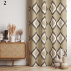 Retro Curtains, Mid Century Curtain Panels, MCM Geometric Abstract Blackout Curtain, Retro Grommet Curtain, 70s Print Drapes, 70s Curtains