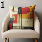 Retro Bauhaus Pillow Covers, 70s Style Pillow Cover, Mid Century Throw Pillow Cover, Retro Pillowcase, Retro Geometric Cushion Covers