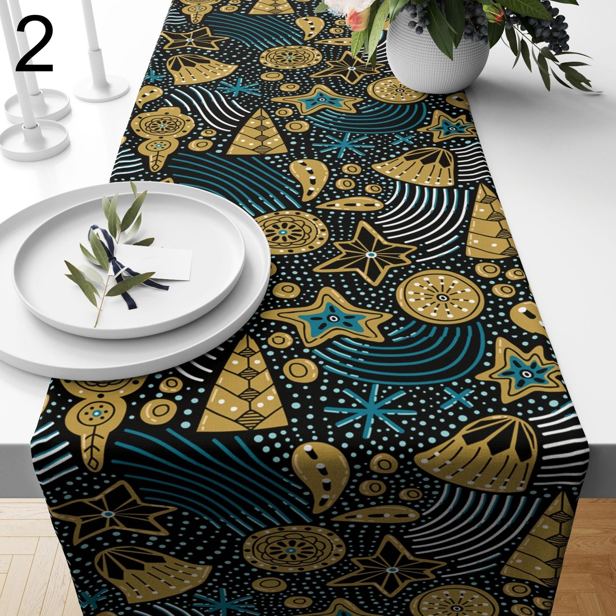 Christmas Table Runner, Xmas Winter Snowflakes Table Runner, Xmas Table Runner, Snowflake Tablecloth, Xmas Snowflake Table Runners