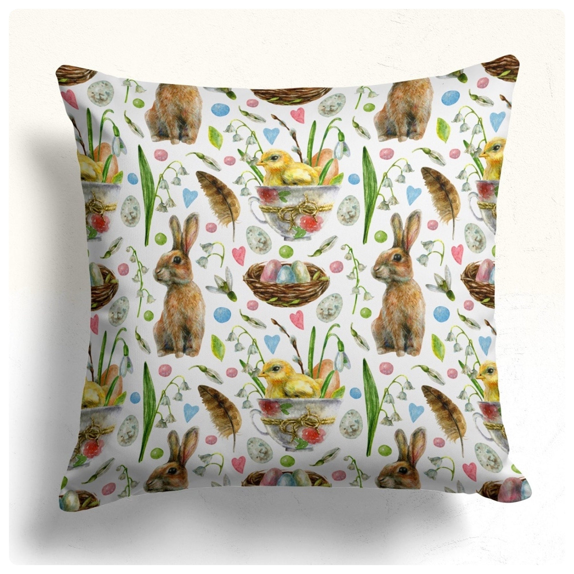 Easter Bunny Pillow Covers, Spring Rabbit Pillowcase, Bunny Pillow Case, Colorful Easter Pillow Case, Easter Gifts, Rabbit Easter Pillowcase