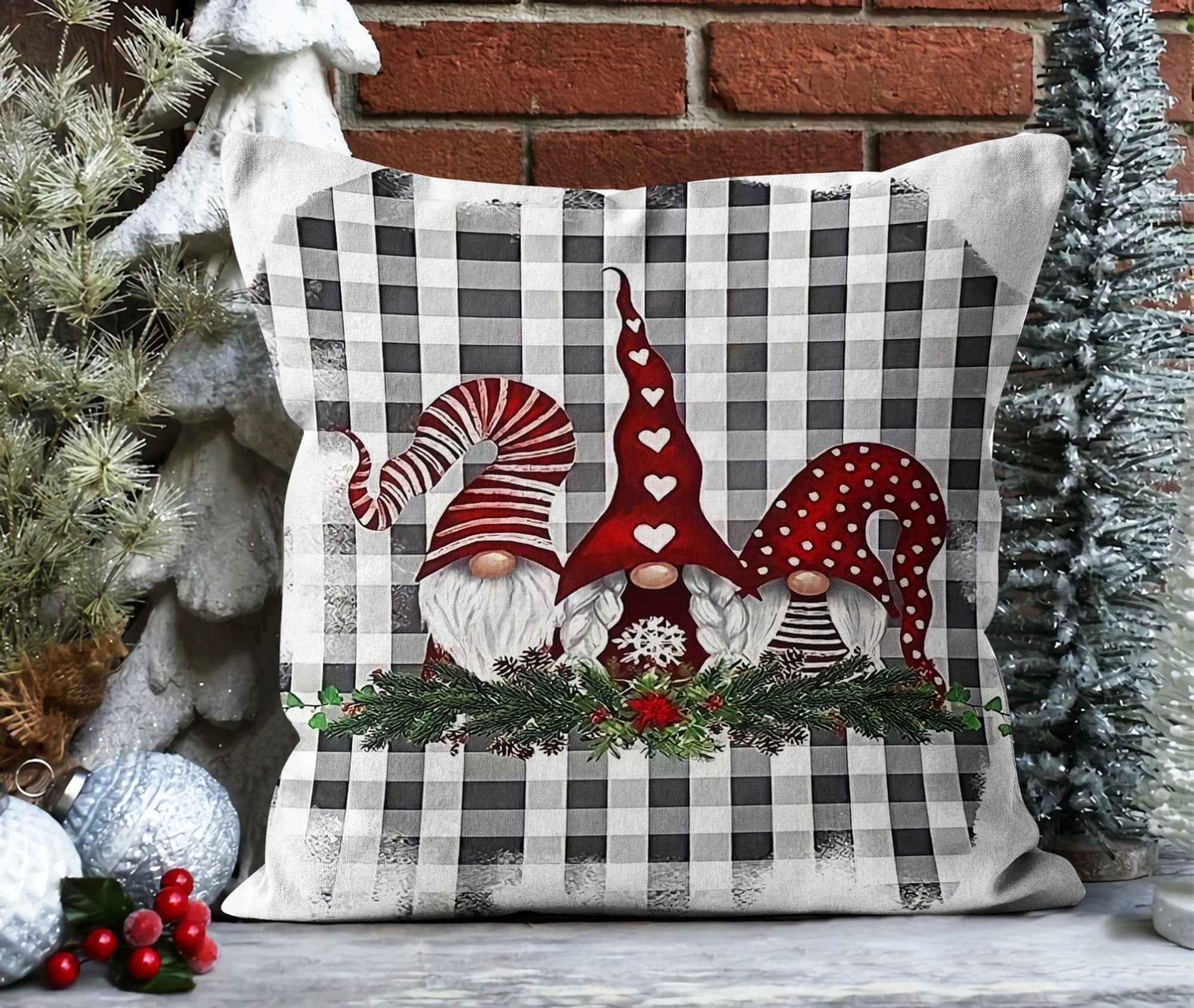 Christmas Pillowcase, Snowman Christmas Pillow Cover, Snowflakes Christmas Pillow Cover, Xmas Holiday Decor, Christmas Home Decor