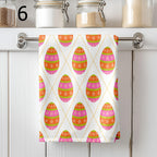 Colorful Eggs Tea Towels, Happy Easter Tea Towels, Easter Eggs Dish Towel, Easter Kitchen Towels, Easter Eggs Hand Towel