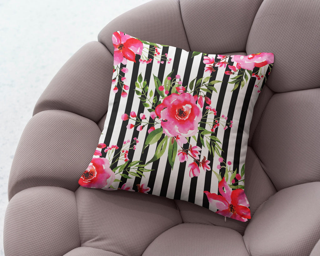 Christmas Berry Pillow Covers, Christmas Berry Flowers Cushion Cover, Modern Xmas Floral Pillow Cover, Holly Berry Pillow Cover