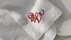 Christmas Monogrammed Napkins, Personalized  Linen Napkins, Xmas Monogrammed Napkins, Christmas Custom Linen Napkin