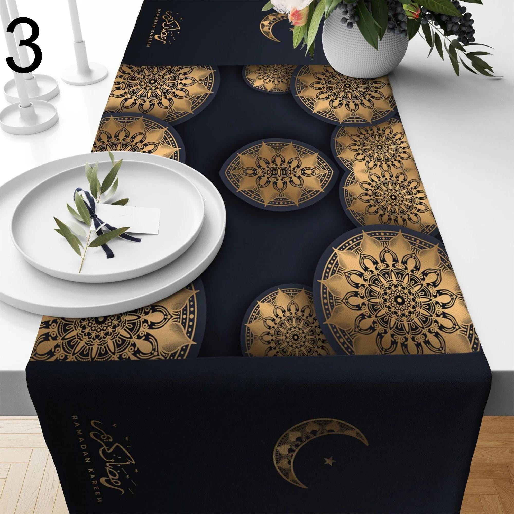 Eid Ramadan Table Runner, Ramadan Table Runner, Islamic Table Runner, Blessed Ramadan Table Decor, Gift for Muslim, Muslim Table Decor
