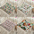 Fruit Print Chair Pads, Berry Pattern Seat Cushions, Summer Farmhouse Chair Pillow Covers, Cherry & Strawberry Fresh Chair Cushions