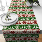 Christmas Flowers Table Runner, Christmas Red Berry Table Runner, Xmas Table Runner, Christmas Party Table, Christmas Gift