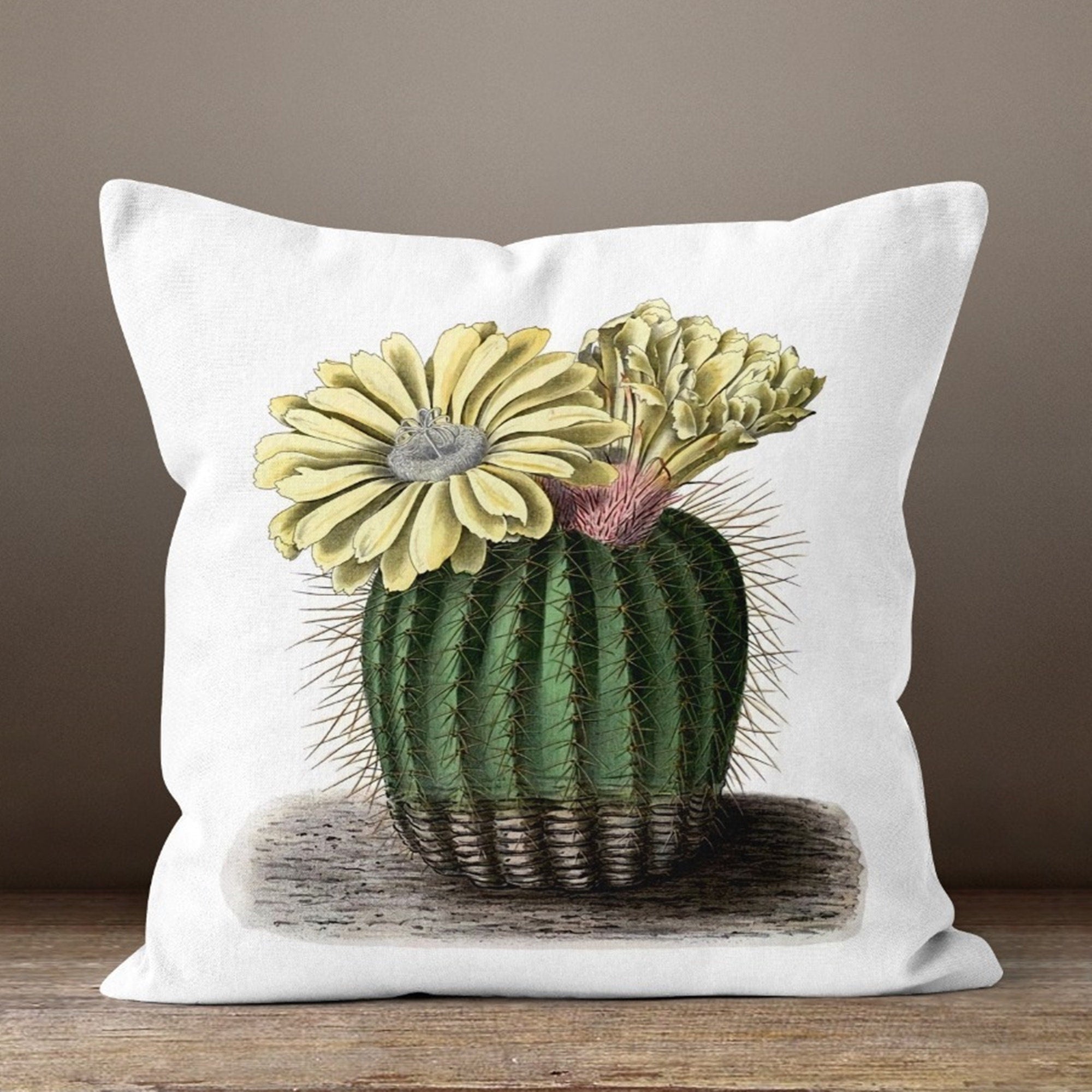 Succulent Flower Pillow Cover, Succulent Pillow, Cactus Pillow Covers, Floral Pillow Cover, Plant Pillow, Succulent Cushioncal
