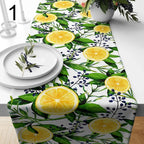 Lemon Table Runner, Yellow Lemon Table Runner, Farmhouse Lemon Table Runner, Lemon Kitchen Dining Table Runner