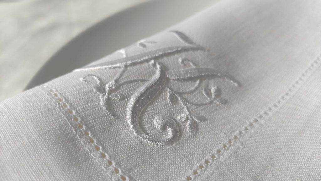 Monogrammed Linen Napkins, Personalized Linen Napkins, Custom Linen Napkins, Letter Monogrammed Linen Napkins, Wedding Monogrammed Napkins