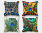Peacock Pillow Cover, Peacock Cushion Cover, Peacock Tail Throw Pillow, Peacock Feather Pillowcase, Decorative Throw Pillow Case, Home Decor