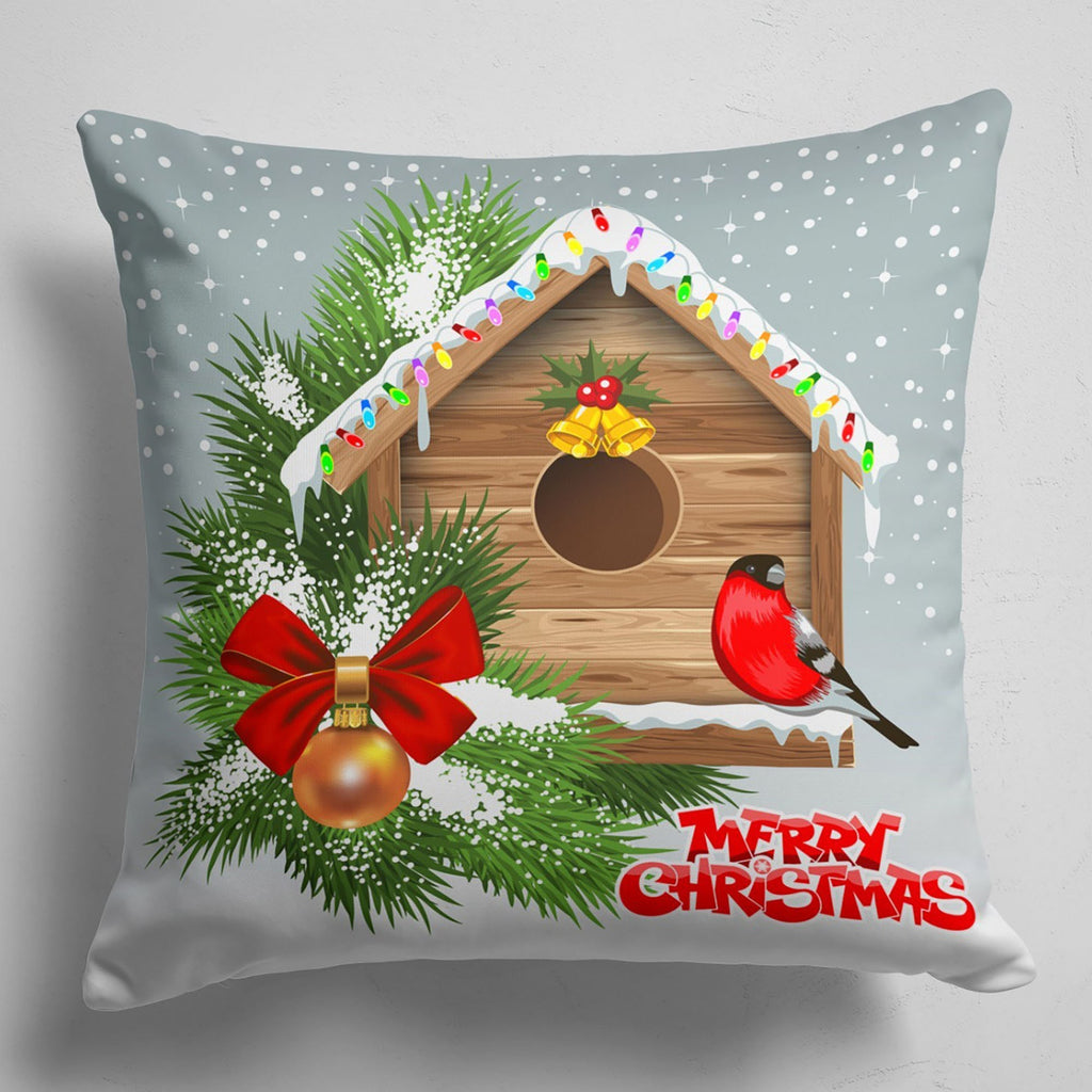 Christmas Pillow Cover, Snowman Pillow Cover, Snowflakes Christmas Pillowcase, Xmas Holiday Decor, Christmas Home Decor