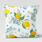 Lemon Pillow Covers, Outdoor Lemon Pillows, Lemon Cushion, Floral Summer Pillow, Lemon Kitchen Decor, Lemons Home Decor, Summer Pillow