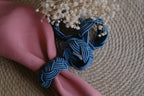 Colorful Rayon Knot Napkin Ring, Rustic Handmade Napkin Holder, Wedding Napkin Rings, Turks Head Style Rustic Napkin Holders